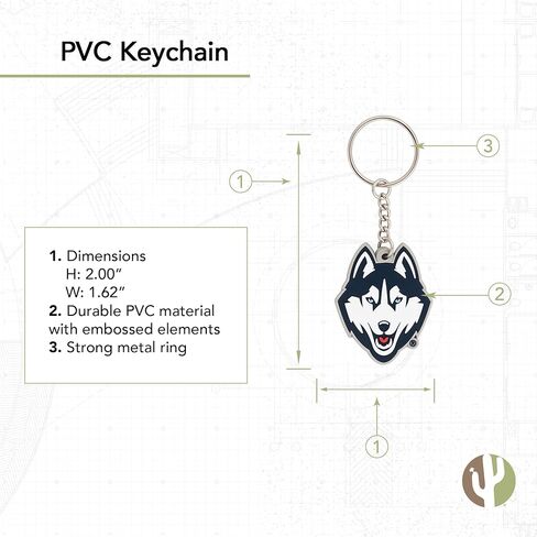 Desert Cactus University of Connecticut Keychain UConn Car Keys Holder (PVC A) in Saudi Arabia