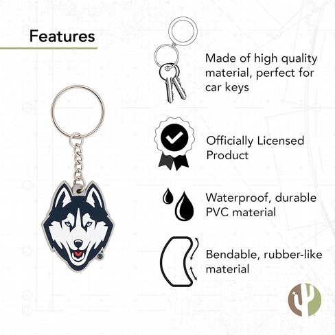 Desert Cactus University of Connecticut Keychain UConn Car Keys Holder (PVC A) in Saudi Arabia