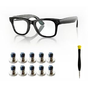 Replacement Screw Set for Ray-Ban Meta Wayfarer/Skyler/Headliner Gen 2 & Oakley Meta HSTN Eyeglass Temple Accessories, Includes 1Pc Screwdriver & 10Pcs Screws for Meta Gen 2 Smart Glasses in Kuwait