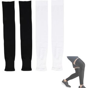 4PCS Basketball Leg Sleeve, Ice Silk UV Sleeves for Women, Long Knee Compression Leg Sleeves for Men, Perfect for Outdoor Activities, Cycling, Running, Hiking and Fishing in Kuwait