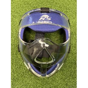 RS Field Hockey Face Mask, Corner Penalty Protection, Blue Padding, Clear View in Saudi Arabia