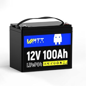 WattCycle 12V 314Ah Mini LiFePO4 Lithium Battery with Bluetooth 5.0, 200A BMS, 4.01kWh Energy, Low-Temp Protection, 10+ Years Lifespan, for RV, Marine, Camping, Solar Off-Grid in Kuwait
