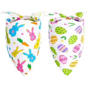 Halloween Dog Bandanas, 2Pcs Cute Ghost Pet Scarf Adjustable Pumpkin Triangle Puppy Scarves Plaid Reversible Colorful Bib for Small Medium Large Dogs Cats Gifts in Saudi Arabia