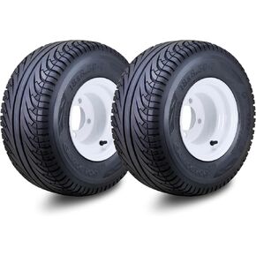 ROADGUIDER Golf Cart Tire Wheel Assembly 18X8.5-8 installed 4 Lugs on 4" PCD Silver Rim, Set 2-14039 in Kuwait