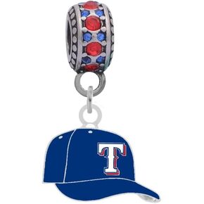 Texas Rangers Cap CharmCompatible With Pandora Style Bracelets. Can also be worn as a necklace (Included.) in Kuwait