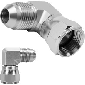 6500-08-08 تركيب هيدروليكي 1/2 بوصة JIC 37 درجة ذكر X 1/2 بوصة أنثى JIC 90 درجة محول الكوع، معايير SAE J514 موصل وصلات أنابيب الصلب الكربوني للأنظمة الهيدروليكية (عبوتان) in Kuwait