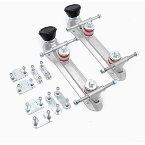 Aluminum Alloy Quad Roller Skate Plates Set, Roller Skating Plate Set, Adjustable-Height-Brake-Wheel-Truck For Indoor Roller Skating(43-45 black)(for size 37-38 black) in Kuwait
