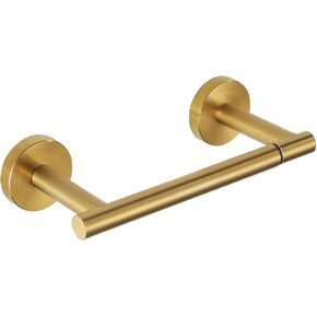 Toilet Paper Holder, Double Post Pivoting Design, Stainless Steel Rustproof Bathroom Tissue Holder, Wall Mount Fits Mega Rolls, for Home, RV, Commercial Bathroom Brushed Gold in Saudi Arabia