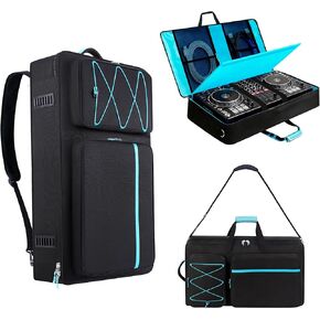 DJ Controller Case Compatible with DDJ-FLX10/ DDJ-GRV6/ REV5/ REV7/ SC LIVE 4/1000/ 1000SRT, Padded DJ Controller Bag with Multi- Pocket, DJ Backpack with 15.6" Laptop Compartment in Saudi Arabia