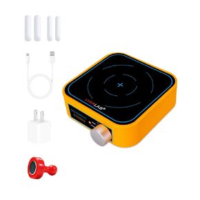 Rechargeable Magnetic Stir Plate, LVDALAB 3000RPM Mini Electric Magnetic Stirrer, 3000ml Lab Stirrers for Low Viscosity Liquid, No Heating, Adjustable Speed, 4 Stir Bars 1Retriever Included - Yellow in Kuwait