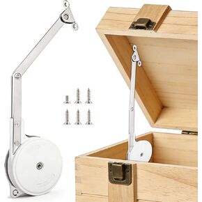 Soft Close Toy Box Hinges, 1 Pack Zinc Alloy Heavy Duty Lid Support, Universal Design Reversible Mounting, Smooth Quiet Lid Stay for Wooden Box in Saudi Arabia