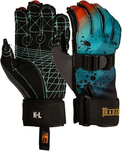 Radar Kid's Total Awesomeness Water Sports Gloves - Amara Grip Palm, PowerPull Closure, Pre-Curved Fingers, Convertible Fingerless Design, Aqua Splash in Saudi Arabia