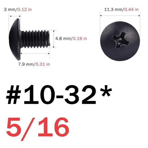 GeeekPi 30 قطعة #10-32 × 5/16 بوصة براغي رأس عموم مع غسالات لخزانة خادم DeskPi RackMate T1/T0/T2/TL1 (أسود) in Saudi Arabia