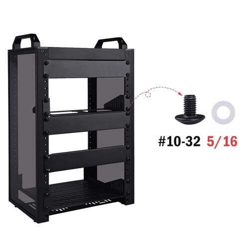 GeeekPi 30 قطعة #10-32 × 5/16 بوصة براغي رأس عموم مع غسالات لخزانة خادم DeskPi RackMate T1/T0/T2/TL1 (أسود) in Saudi Arabia