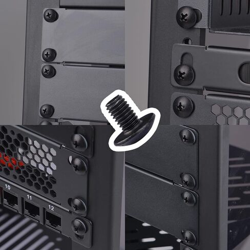 GeeekPi 30 قطعة #10-32 × 5/16 بوصة براغي رأس عموم مع غسالات لخزانة خادم DeskPi RackMate T1/T0/T2/TL1 (أسود) in Saudi Arabia