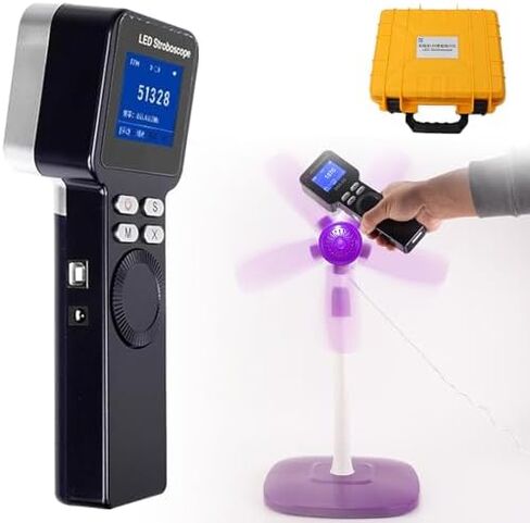 مقياس سرعة الدوران اصطرابي LED رقمي، مقياس سرعة الدوران اصطرابي غير متصل، نطاق 1-999999 دورة في الدقيقة، اصطرابوب قابل لإعادة الشحن، لقياس التروس in Kuwait