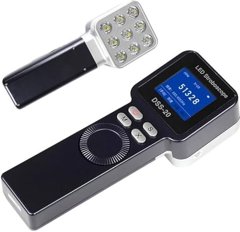 LED Digital Strobe Light Tachometer,1-999999 RPM Handheld Stroboscope,Illuminance 1500 Lux,0.001% Measurement Accuracy,Non Contact Motor Engine Speed Analyzer in Saudi Arabia