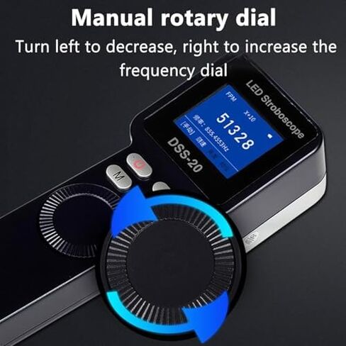 LED Digital Strobe Light Tachometer,1-999999 RPM Handheld Stroboscope,Illuminance 1500 Lux,0.001% Measurement Accuracy,Non Contact Motor Engine Speed Analyzer in Saudi Arabia