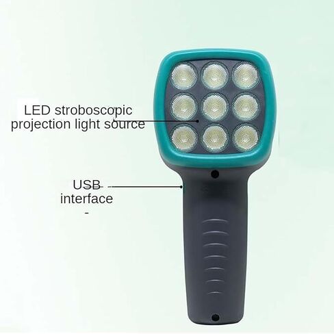 مناظير محمولة قابلة لإعادة الشحن، مقياس سرعة الدوران غير متصل، إضاءة عالية 1500LUX وقياس 60~999,999 دورة في الدقيقة/هرتز، دقة 0.001% لاستكشاف أخطاء محرك تروس محرك السيارة وإصلاحها in Kuwait