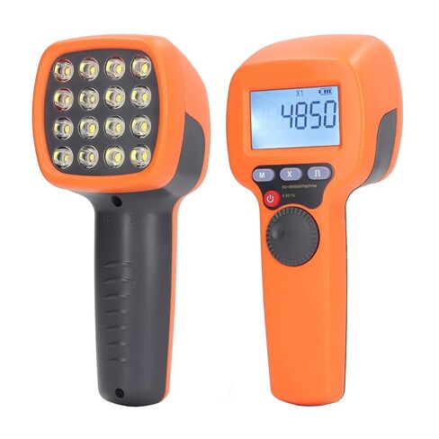 ستروبسكوب رقمي محمول، مقياس سرعة الدوران عالي الدقة، 60-99999 دورة في الدقيقة، فلاش LED، شاشة LCD - يمنع قياس التلامس، عمر بطارية طويل، مثالي للاستخدام الصناعي in Kuwait