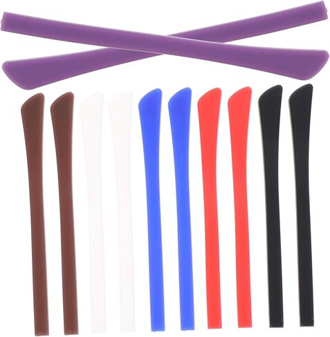 12 Pairs Eyewear Leg Covers Slid Spectacles Sleeve for Comfortable Fit Soft and Stretchy for Daily Wear and Sports Colors Each in Saudi Arabia