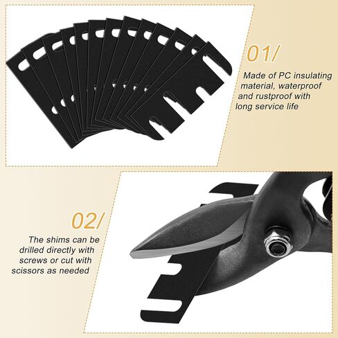 10 Pack Door Hinge Shims, 4 Inch Lenth 0.040 Inch Thickness Hardware for Door Hinge Repair Kit (Style B) in Saudi Arabia