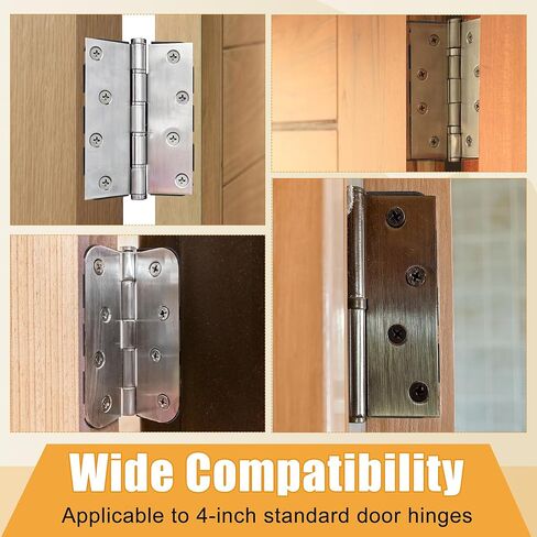 10 Pack Door Hinge Shims, 4 Inch Lenth 0.040 Inch Thickness Hardware for Door Hinge Repair Kit (Style B) in Saudi Arabia