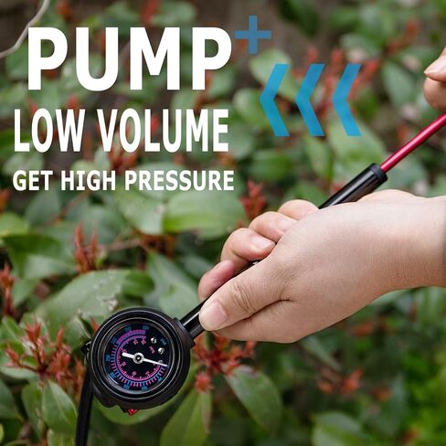 مضخة صدمات عالية الضغط - 400 رطل لكل بوصة مربعة للشوكة الأمامية والخلفية لتعليق الدراجات الهوائية - مضخة صدمات للدراجة مع صمام شريدر بدون خسارة in Kuwait