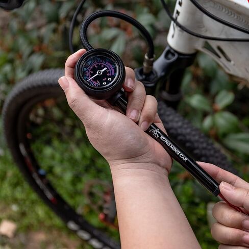 مضخة صدمات عالية الضغط - 400 رطل لكل بوصة مربعة للشوكة الأمامية والخلفية لتعليق الدراجات الهوائية - مضخة صدمات للدراجة مع صمام شريدر بدون خسارة in Kuwait