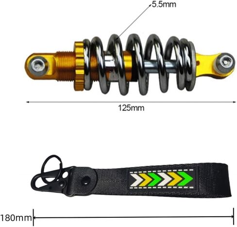 CIJUFOI 2 Pcs 5 Inch 125mm Rear Shock Absorbers for Electric Bicycle Scooter, E Bike Spring Rear Shocks Universal in Kuwait