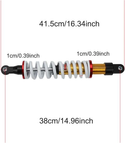 380mm Rear Shock Absorber Multifunction Stable Adjustable Coil Spring Assembly Hydraulic Shock Absorption for 90-250 ATV in Saudi Arabia