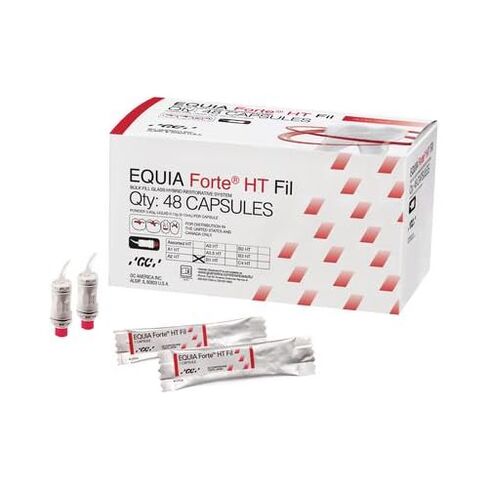 GC 901565 Equia Forte HT Fil Glass Hybrid Restorative Capsules A2 48/Pk – Biocompatible, High Translucency, Bulk Fill Restorative in Kuwait