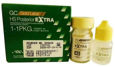 GC 004426 Gold Label HS Posterior Extra Glass Ionomer Cement 1:1 Pack A3 in Kuwait