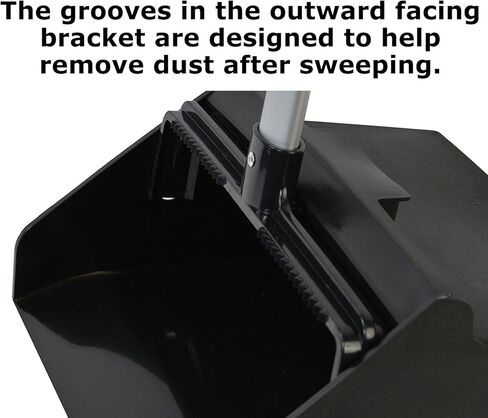 Janico 1085 Commercial Lobby Dustpan Upright, Aluminum Handle, 37" Length, Black in Kuwait