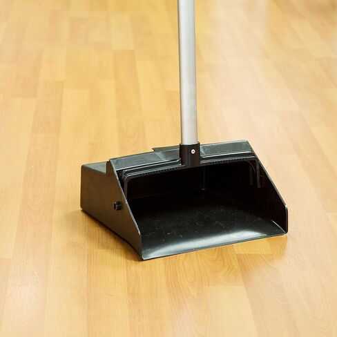 Janico 1085 Commercial Lobby Dustpan Upright, Aluminum Handle, 37" Length, Black in Kuwait