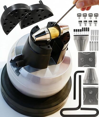 Jewelry Ball Vise 3.74 inch Engraving Tool, 360° Rotating Jewelry Setting Professional Tool, Ball Vise Complete Standard Hand Tool Set with 48 Attachments Standard Block HH-A03C in Kuwait