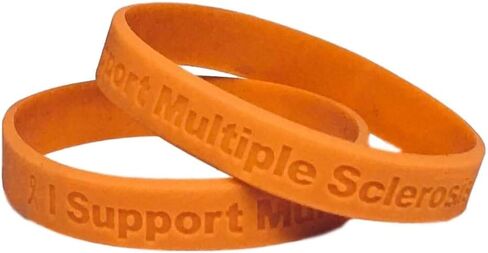 5 Orange " I Support Multiple Sclerosis Awareness " Bracelets 100% Medical Grade Silicone - Latex and Toxin Free - 5 High Quality Bracelets - Show Your Support For Multiple Sclerosis Awareness in Saudi Arabia