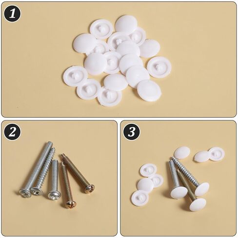 150 Pcs Screw Cap Covers, 12mm Screws Caps White Waterproof Self Tapping Cap Decorative Plastic Screws Caps for Diameter 7-8mm Self Tapping in Saudi Arabia