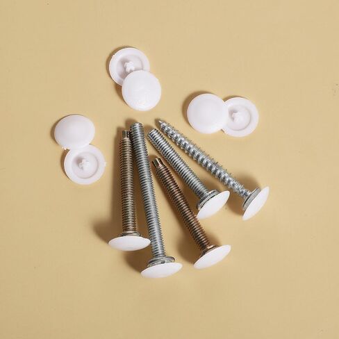 150 Pcs Screw Cap Covers, 12mm Screws Caps White Waterproof Self Tapping Cap Decorative Plastic Screws Caps for Diameter 7-8mm Self Tapping in Saudi Arabia