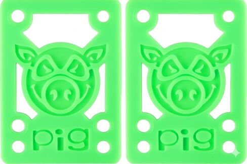 منصات رفع لوح التزلج باللون الأخضر من Pig Piles - 1/8 بوصة - صلبة in Kuwait