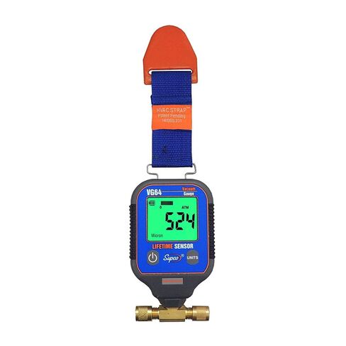 Digital Vacuum Gauge (Vacuum Range: 0 to 19,000 Micron) for Refrigeration System, Evacuation and High Precision Laboratory Tests | Model: VG64 in Saudi Arabia