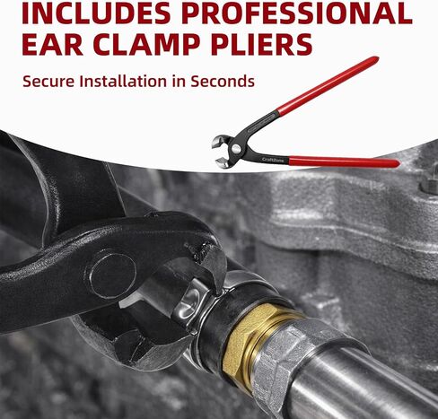 250PCS Single Ear Hose Clamp Kit With storage box, Stepless Adjustable Cinch Clamps with Pincer Tool for Automotive, Plumbing, Home Appliance Line in Kuwait