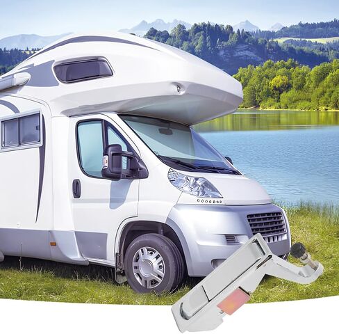 RV Door Lock Replacement, Spring Loaded Door Latch, Push to Open Door Latch Trigger Latch Lock Zinc Alloy Adjustable Lever Hand Operated Compression Latch Flush Cabinets Ship Trailer(Sliver) in Saudi Arabia