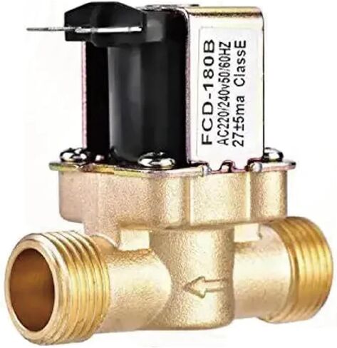 Brass Electric Solenoid Valve, Normally Closed, G1/2 Inch, AC220V/DC12V, Water Flow Control for Low Pressure Applications (DN15 220V) in Saudi Arabia