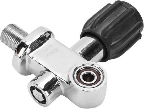 Diving Valve, High Pressure Stainless Steel M18x1.5 Thread Diving Cylinder Valve, s DIN Yoke with Reliable Seal, Ideal Snorkel Equipment in Kuwait