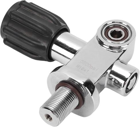 Diving Valve, High Pressure Stainless Steel M18x1.5 Thread Diving Cylinder Valve, s DIN Yoke with Reliable Seal, Ideal Snorkel Equipment in Kuwait