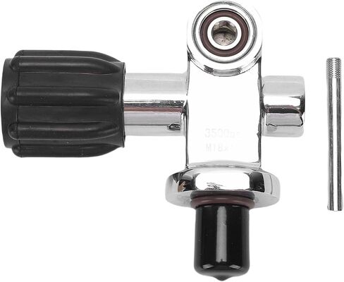Diving Valve, High Pressure Stainless Steel M18x1.5 Thread Diving Cylinder Valve, s DIN Yoke with Reliable Seal, Ideal Snorkel Equipment in Kuwait