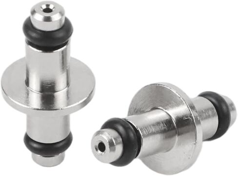 بكرة هواء عالية الضغط للغوص على شكل حرف T مع حلقة دائرية متوافقة مع مقياس SPG الدوار وخراطيم الغوص القياسية، نحاس مطلي بالنيكل، فضي (قطعتان) in Kuwait