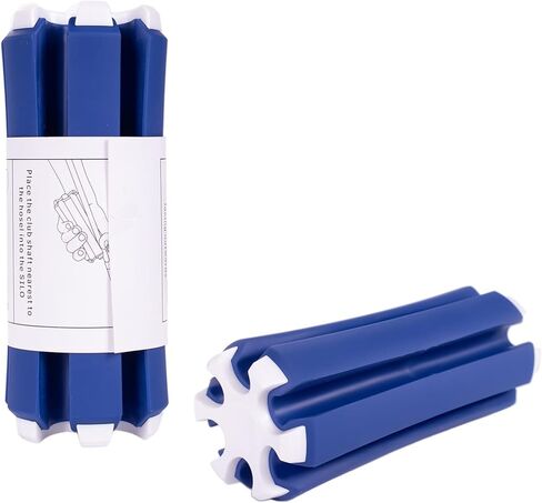 Golf Club Holder, Golf Club Organizer Support Stand, Cylindrical Holder for 6 Golf Club, Easy-Access Golfing Accessory with Strap, Reduces Clutter in Golf Bag (Blue and White) in Kuwait