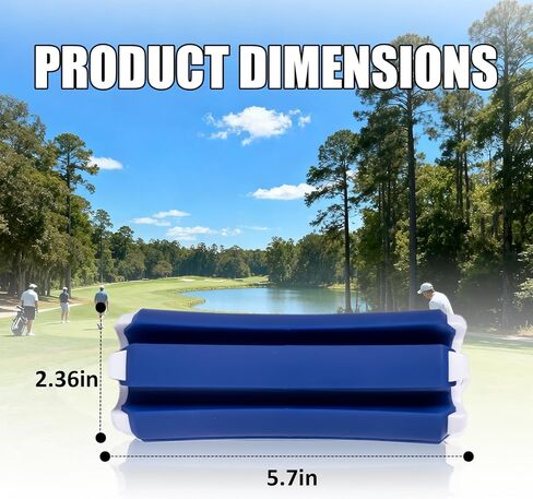 Golf Club Holder, Golf Club Organizer Support Stand, Cylindrical Holder for 6 Golf Club, Easy-Access Golfing Accessory with Strap, Reduces Clutter in Golf Bag (Blue and White) in Kuwait